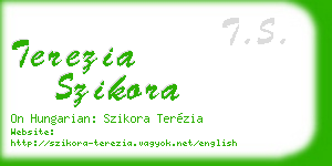 terezia szikora business card