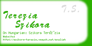 terezia szikora business card